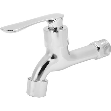 Robinet de cuisine/salle de bain élégant en alliage de zinc G1/2 pouce, mitigeur eau chaude/froide, design moderne, poignée unique, accessoires ménagers (1/5)