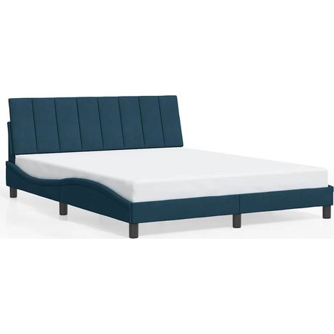 Maison Exclusive - Giroletto senza Materasso Hanko Blu 160x200 cm in Velluto
