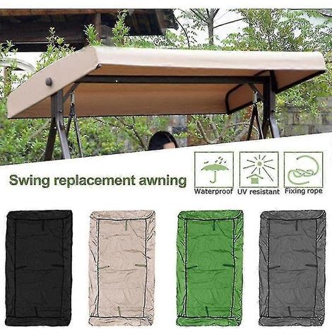 Balançoire de toit universelle de remplacement pour véranda, banc suspendu, chaise longue de jardin 2-3 places 191 x 120 cmy (1/4)