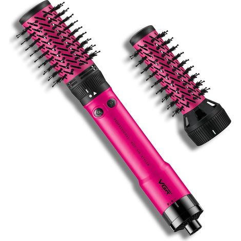 480 2-in-1 Blower Brush, 1200 W Rotary Heat Brush, Red 32mm and 50mm Round Brushes with Automatic Rotation, 360° Rotatable Cable, Styling, Volume and Smoothing for All Types (1/5)