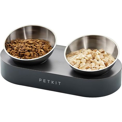 Stainless Steel Raised Bowl, Inclined Food and Feeding Bowls, Non-Slip, No Spill for Cats and Small Dogs (1/5)