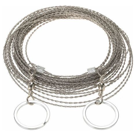 Wire Saw - 10 M - Outdoor Survival Tool - For Branch Cutting And Emergency Use - 1 Piece (1/2)