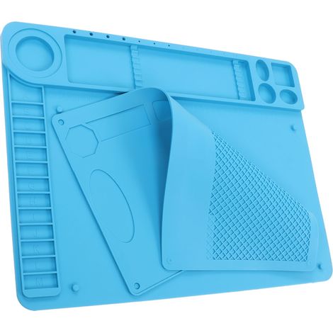 Tapis de Soudure Silicone 2 Pièces, Pad de Réparation Résistant à la Chaleur avec Graduations pour Électronique (1/5)