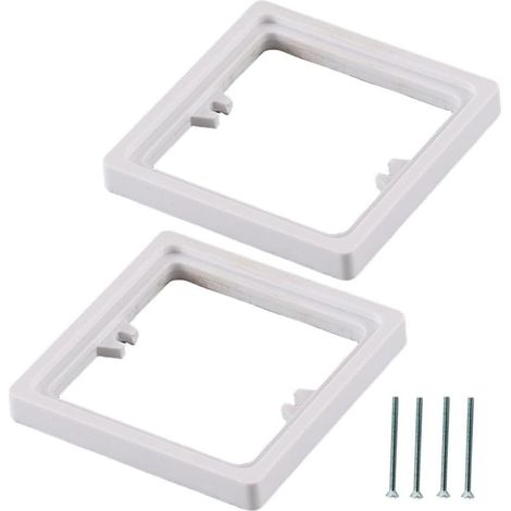 Kindfiber OÜ-Lot de 2 entretoises carrées de 10 mm avec 4 vis, pour salon, école, bureau (blanc) (1/3)