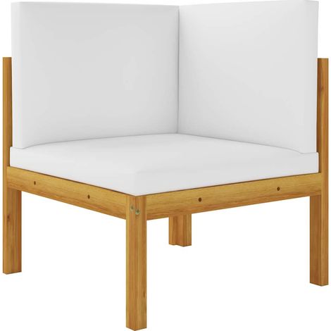 Maison Exclusive - Panca da giardino a 2 posti con cuscini in legno di acacia e corda (1/5)