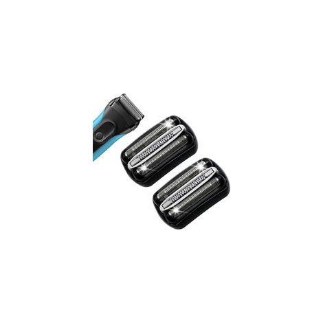 Lot de 2 têtes de rechange pour rasoir électrique Série 3 (Modèle 32B) – Accessoires compatibles avec les têtes de rasage à grille et couteaux S3