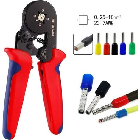 Pinza crimpatrice per terminali AWG23-7 0.25-10 mm² CRIMPATURA Art.07007