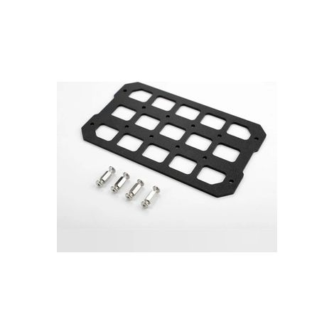 Panneau molle tactique pour top case moto, panneau rangement molle, porte-équipement modulaire, protection top case (1/4)
