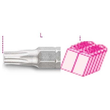 Inserto Torx per Avvitatore Art. 861TX C T15 (mm 25) 10 Pezzi Beta