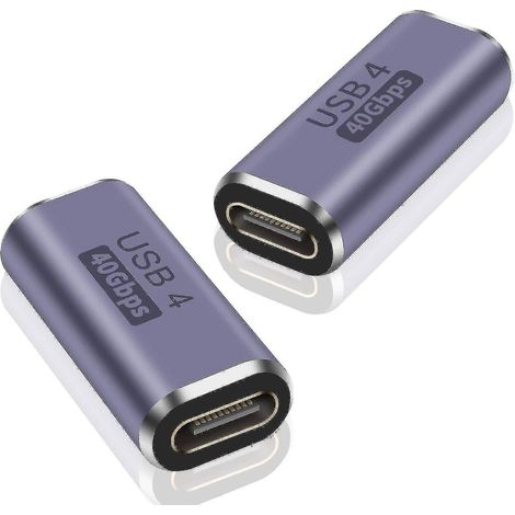 Adaptateur USB Type C 3.2 100 W femelle-femelle 40 Gbit/s 8K avec connecteur USB4 (neuf) (1/4)
