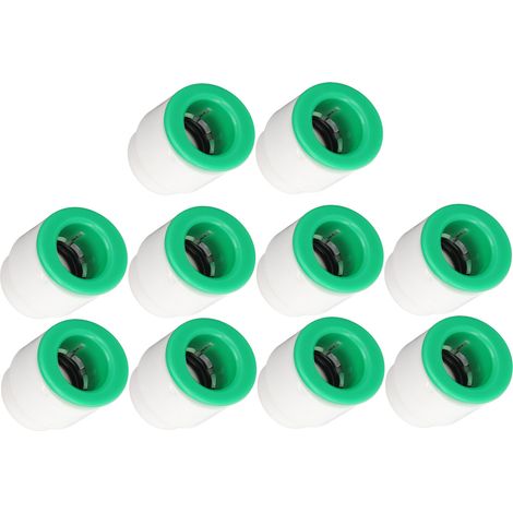 Raccord rapide push-in pour tuyau d'eau, 20mm, pack de 10 connecteurs droits à insertion directe, raccords instantanés pour plomberie. (1/5)