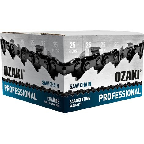Rouleau De Chaîne De Tronçonneuse Ozaki Carrée: 3/8 .063 (1,6mm) 25 Pieds.