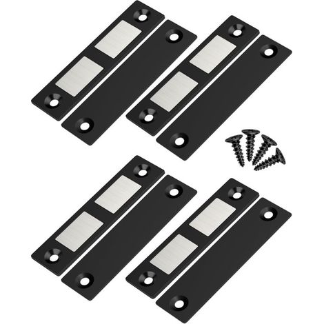 Set di 4 paia di magneti extra forti per ante di armadi, serrature magnetiche ultra sottili per ante di armadi, chiusure magnetiche per ante scorrevoli, per armadi (1/5)