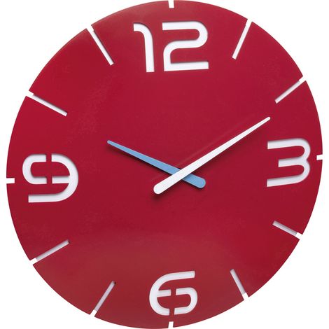 TFA Dostmann 60.3047.05 Quarz Wanduhr 35 cm x 35 mm  Rot