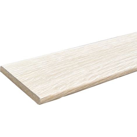 Lot de 10 Plinthes Plaquées Chêne MDF Arrondi, L.2,23 m x l.9,8 cm x Ep.9 mm
