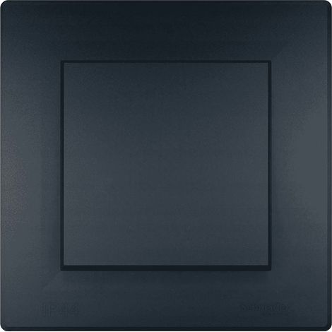 Interrupteur unipolaire Asfora IP44 avec cadre anthracite EPH0100271