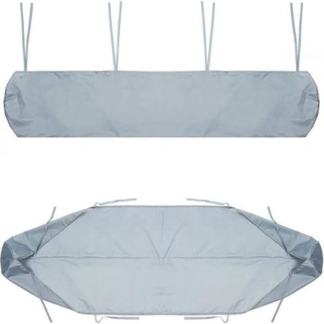 Housse auvent jardin 3,5m, 210D oxford anti-UV étanche, protection hiver (gris)