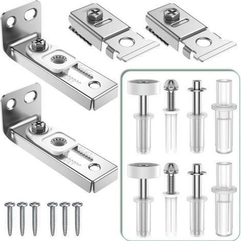 Kit réparation porte pliante 2pcs - Rail 22.2×2.5mm + support pivot supérieur/inférieur + roue guidage - Pour porte placard coulissante - Durable - Bricoleurs (1/4)