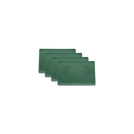 Lot de 4 sets de table en cuir vert (rectangulaires) 45 x 30 cm, épaisseur 2 mm (1/5)