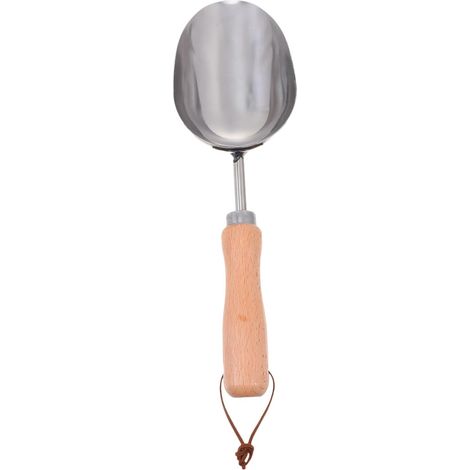 Pelle de Jardin Multifonctionnelle en Acier Inoxydable Manche en Bois, Outil Robuste pour Creuser et Planter, Jardinage Bêchage (1/5)