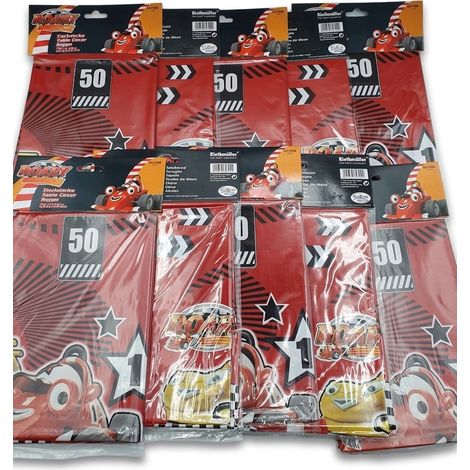 Lot de 11 Nappes Roary - 1,80 m x 1,20 m - Motif Roary la voiture de course - Voir photos pour détails (1/3)