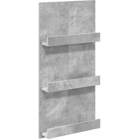 Maison Exclusive - Scaffale per riviste Grigio cemento 51 x 11 x 102 cm