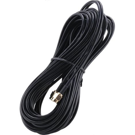 Câble RF RG174 plaqué or, 10 m, connecteurs SMA mâle-MM, vers SMA mâle. (1/5)