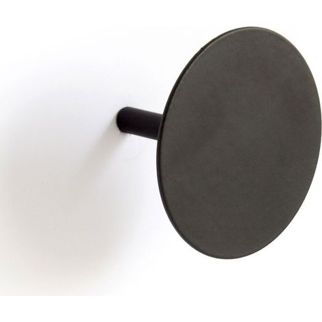 Patère murale métal époxy noir 68 mm – Crochet coloré pour vêtements et serviettes – Fixation solide