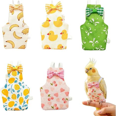 Lot de 5 Couche Culotte Réutilisable pour Perroquets, Culotte d’Entraînement pour Oiseaux de Compagnie, Couches pour Perroquet, Perruche, Mini Ara, Perruche, canari
