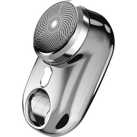 1 ensemble de rasoir électrique avec lampe d'ambiance et écran LED, portable, indolore, sans , couteaux à barbe pour homme, voyage, argent (1/5)