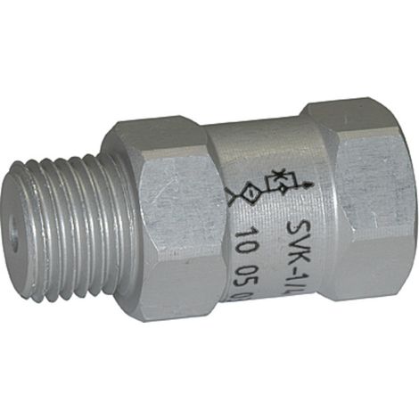 Riegler Strömungsventil, AG o., Alu, Kugelsitzven. pu = -0,3bar l/min 2,9 (1/2)