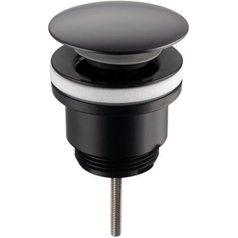 Bouchon de vidange de luxe 1¼\" – Noir mat – Ouverture facile – (1/5)