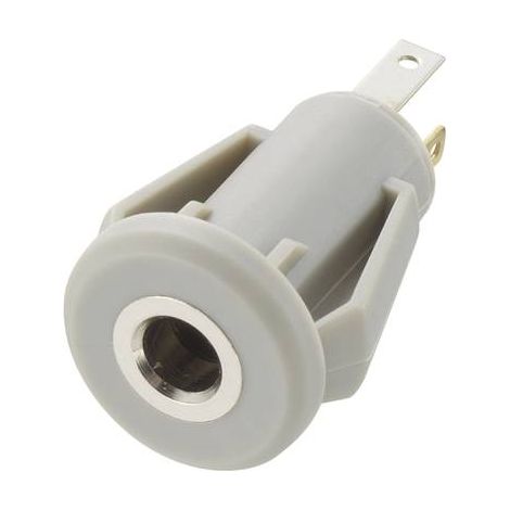 Jack 3.5 mm embase femelle, verticale TRU COMPONENTS 718501 Nombre de pôles: 4 stéréo gris 1 pc(s) S849721 (1/2)