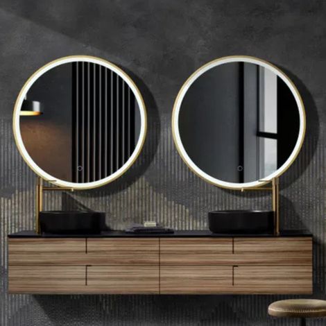 LEDIMEX-  Espejo Baño 70cm con Led y Antivaho Oro