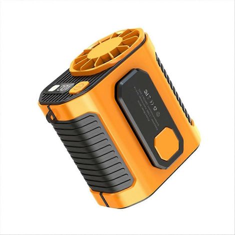 Tragbarer orangefarbener Ventilator für Schweißwerkstätten im Freien, zur Befestigung an der Hüfte (1/5)
