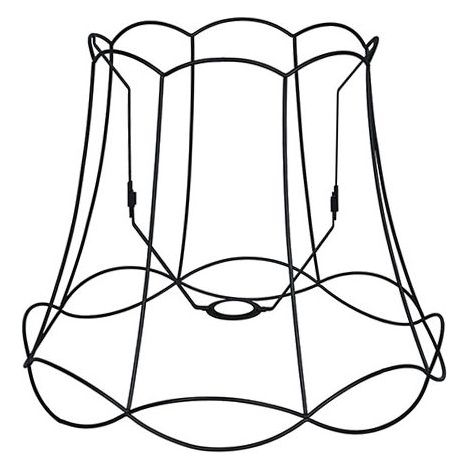 QAZQA granny frame - Abatjour - Ø 450 mm - Noir - Rétro - (1/4)