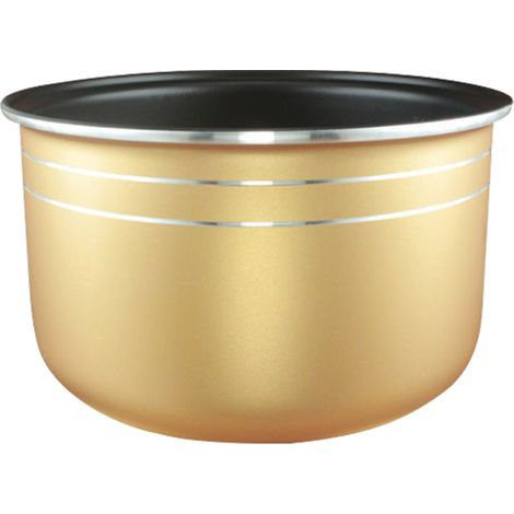 Revestimiento antiadherente extragrueso con patrón de panal, fabricado en aleación de aluminio, para arroceras de 2L/3L/4L/5L – Accesorios de cocina – Revestimiento dorado (1/5)