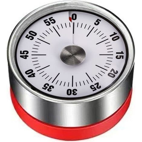 Temporizador mecánico de acero inoxidable para estudiantes, gestión del tiempo, temporizador de cocina portátil.