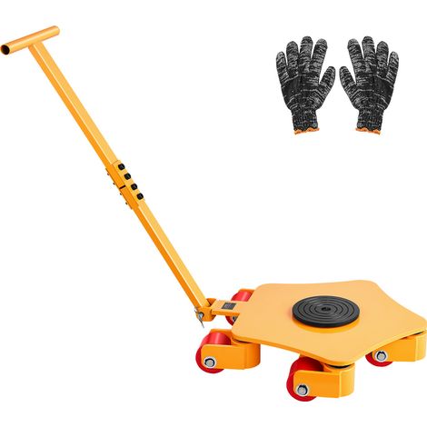 Mophorn 8800 lbs Maschinen-Skate, Schwerlast-Maschinentransporter mit 360°-Drehung, PU-Lenkrollen, Industrie-Skate mit Griff