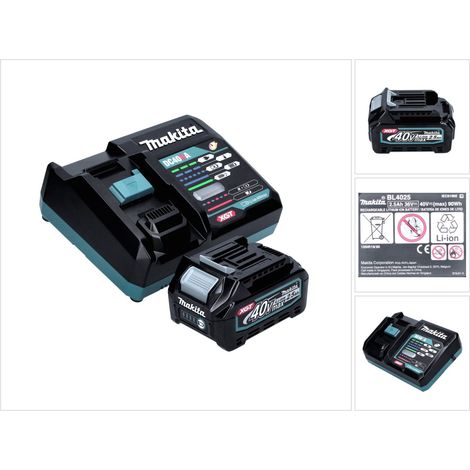 Makita Power Source Kit 40 V max. mit BL 4025 Akku 2,5 Ah XGT ( 191B36-3 ) + DC 40 RA Schnell Ladegerät XGT LXT ( 191E07-8 )