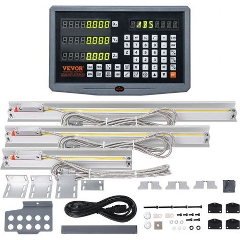 Display digitale, 250, 500, 600 mm, scala lineare a 3 assi DRO (1/5)