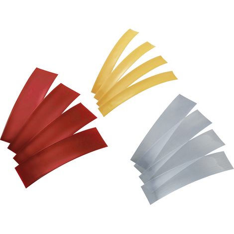 TRU COMPONENTS 1570851 Akkuschrumpfschlauch ohne Kleber Rot, Transparent, Gelb Schrumpfrate: 2:1 3 (1/2)