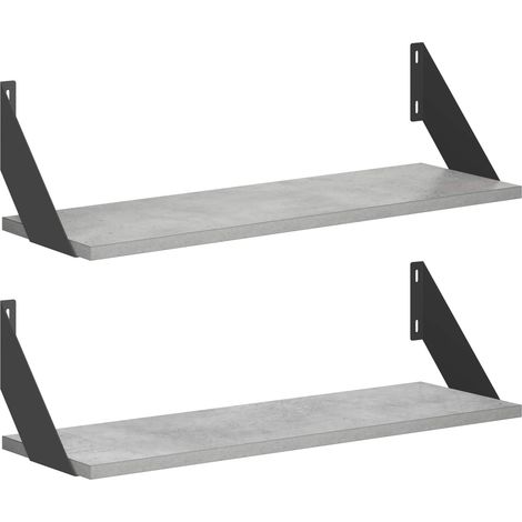 Wandregale 2 stk. Betongrau 60 x 20 x 17 cm vidaXL (1/5)