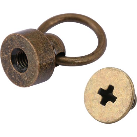 Packung mit 20 8-mm-Bronzenieten für die handgefertigte Herstellung von Handtaschen, Handyhüllen und Lederketten. (1/5)