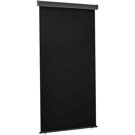 Balkon-Seitenmarkise 125x250 cm Schwarz
