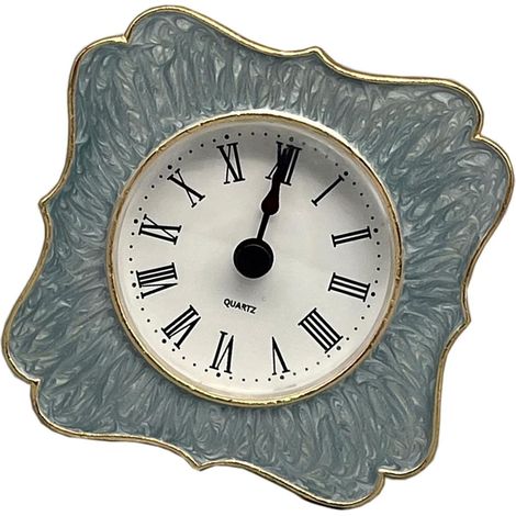 Reloj de escritorio vintage de estilo europeo, pintado en color, reloj de mesa silencioso para decoración del hogar.