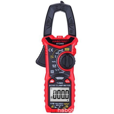 Pince Ampèremétrique Numerique CA/CC, 0-600A Multimetre Professionnel 6000 Comptes TRMS, Mesure Courant/Tension/Diode/Température/Résistance/Fréquence/Diode/Capacité (1/4)