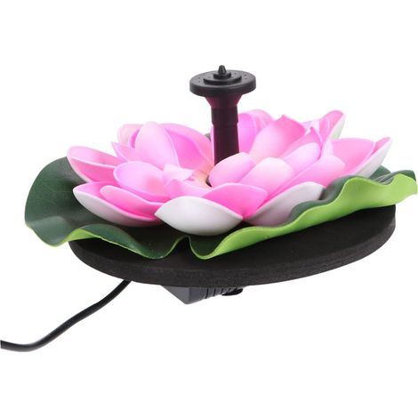 Fontaine de Jardin Solaire de Lotus pour Bassin Extérieur, Pompe à Eau Solaire Silencieuse à Faible Consommation, Décor Flottant Écologique pour Jardin et Étang