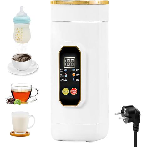 Mini Bouilloire de Voyage 450ml, Bouilloire de Voyage avec Réglage de Température & Écran LED Tactile, Mini Bouilloire Électrique Portable pour Thé, Café, Déplacements (1/5)