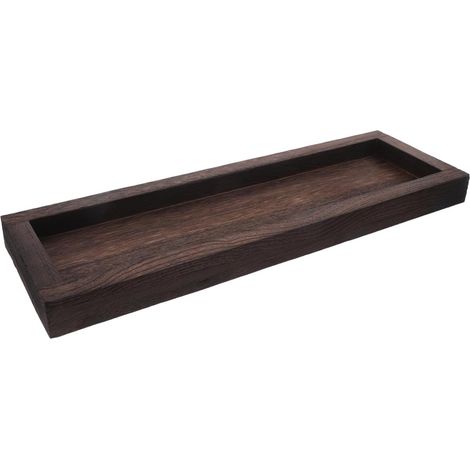 Plateau Bois Long et Étroit pour Table Basse Plateau Service Cuisine Salle de Bain Organisateur Style Campagnard (1/5)
